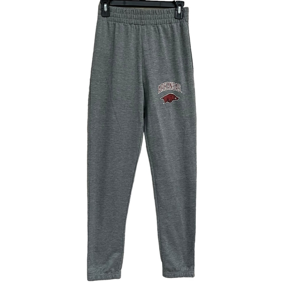Pro Edge Women’s Gray Arkansas Razorback Drawstring Waist Joggers, size S.​​